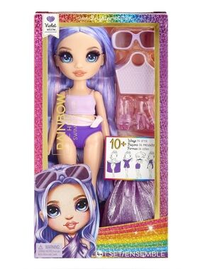Rainbow High Swim & Style Violet, Purple 11” Doll, Ages 4-12